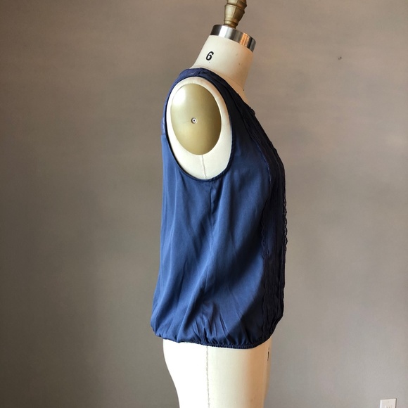 Lace Top w/Mesh Back Yoke - Picture 2 of 7